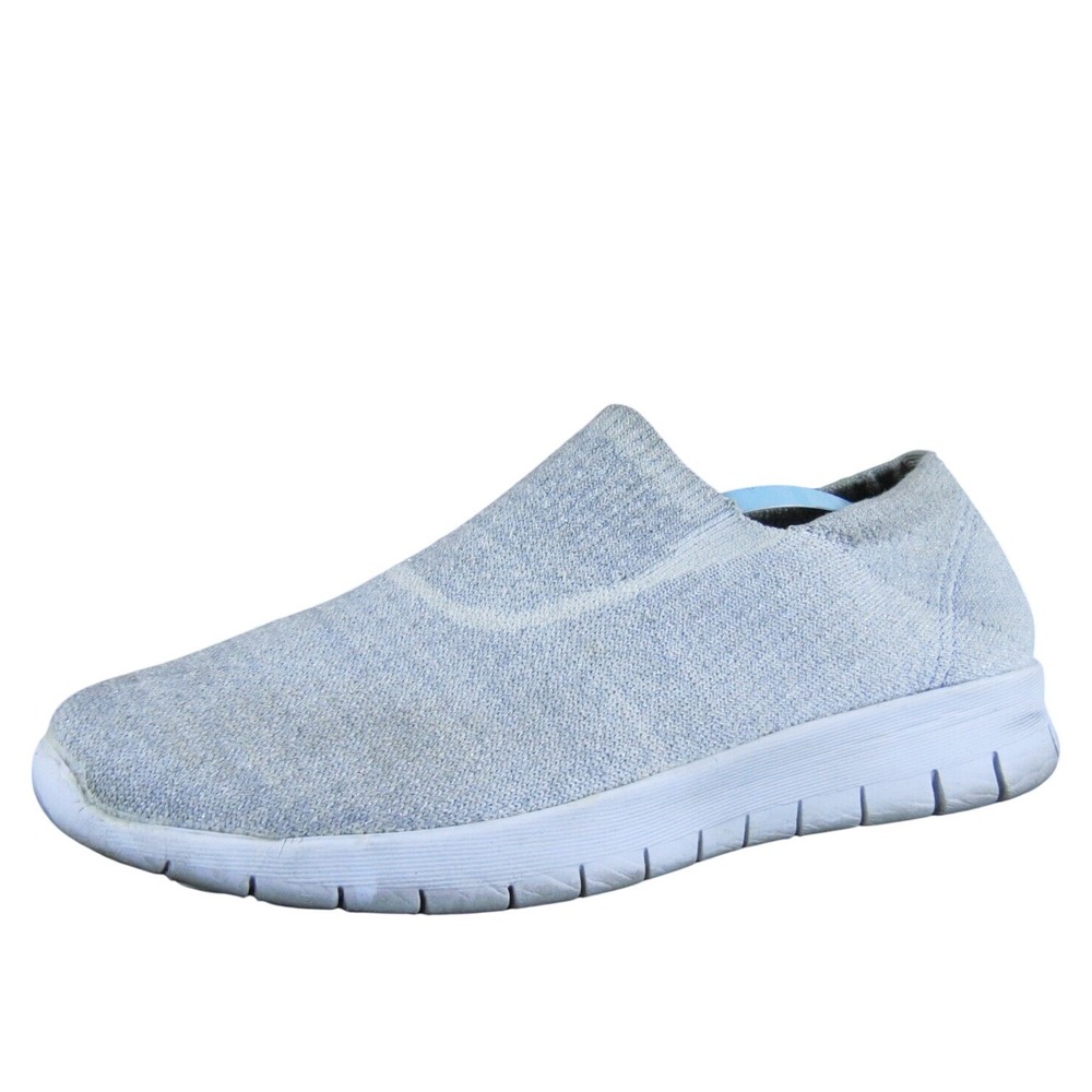 Skechers Slip On Walking Shoes Knit Comfort Lightweight Gray Size 10